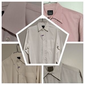 Men’s Jos & A. Bank Dress Shirts 15.5-33 Travelers Collection